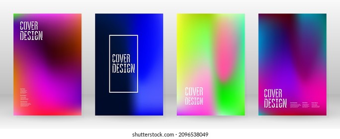 Pastel Suave. Juego de degradado de arcoiris. Fondo de color. Malla rosa, verde, roja, azul, violeta, amarilla borrosa. Banner Vector Moderno. Resumen Papel de escritorio brillante. Cubierta tecnológica. Diseño de plantillas móviles.