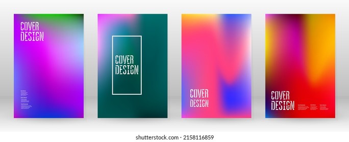 Pastel Soft. Rainbow Gradient Set. Color Background. Pink, Green, Red, Blue, Violet, Yellow Blurred Mesh. Vector Modern Banner. Abstract Bright Wallpaper. Technology Cover. Mobile Template Design.