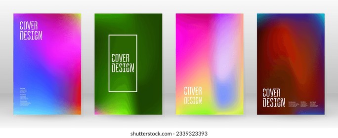 Pastel Soft. Rainbow Gradient Set. Color Background. Pink, Green, Red, Blue, Violet, Yellow Blurred Mesh. Vector Modern Banner. Abstract Bright Wallpaper. Technology Cover. Mobile Template Design.