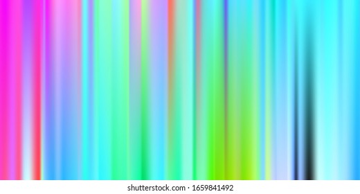Pastel Suave. Plantilla de brillo saturada. Pantalla Multicolor, plantilla arco iris. Vector holográfico. Tapa brillante. Aplicaciones Web. Ilustración móvil, Diseño de plantillas de red. Modelo 80s Producto.
