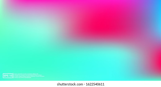 Pastel Soft. Saturated Neon Template. Simple Pink, Teal Concept. Holographic Vector. Glossy Cover. Web Applications. Mobile illustration, Network Template Design. Pattern 80s Product.
