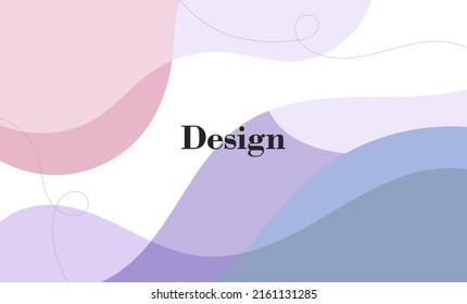 Pastel soft vintage simple stylish wavy abstract background vector design. Wallpaper banner, social media, creative album, art cover editable layout illustration template.