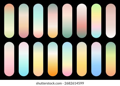 Espectro de Pastel Uma Paleta de Gradiente de Cores Suaves e Sutis