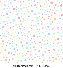 Pastel Spot Confetti. Baby Circle Rainbow Pattern. Rainbow Abstract Vector Fun. Retro Polka Dot Background. Pink Explosion Polka Dot. Seamless Ink Dot Splotch. Color Polka Dot. Seamless Vintage Blob