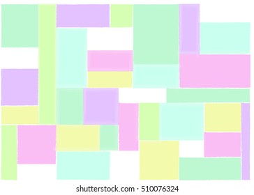 pastel square and rectangular shape random background,vector
