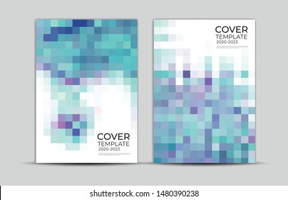 Pastel Square shape background, cover design, card, web banner, poster template, trendy texture, paper art, abstract vector illustration