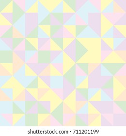 Pastel square,triangle pattern , seamless background can used for wallpaper or design, pastel tone , vector.
