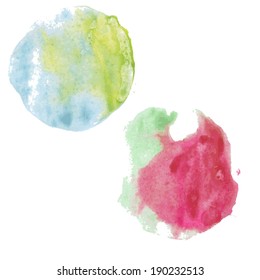 Pastel Stain Set, Vector Illustration