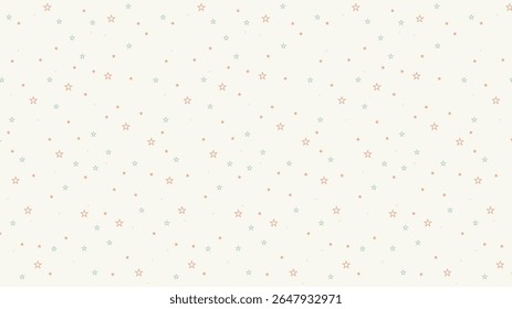 Estrela pastel esboça um padrão sem costura no fundo de creme. Vetor celestial bonito para berçário, chá de bebê, tecido infantil, papel de embrulho, papel de parede e projetos de design mínimo suave.
