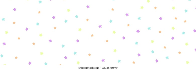 Pastel star seamless pattern on white background. vector hand drawn illustration.
