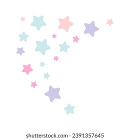 Pastel stars line simple. Vector illustration.