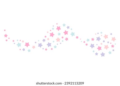Las estrellas pastel son simples. Ilustración vectorial.