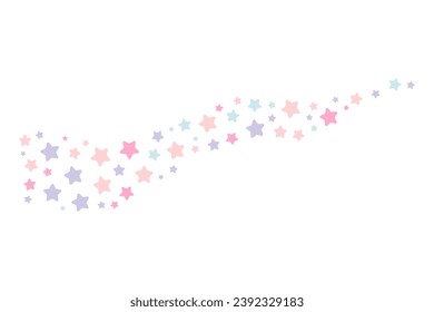 Pastel stars line simple. Vector illustration.