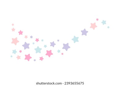 Pastel stars line simple. Vector illustration.