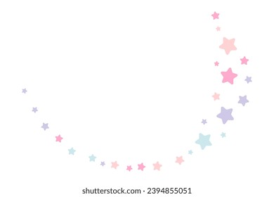 Las estrellas pastel son simples. Ilustración vectorial.