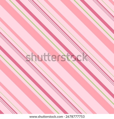 Pastel stripes repeat pattern in pink and green.Diagonal stripe lines seamless pattern for Christmas.Vector texture background design for fabric and prints.