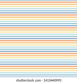 Pastel Stripes Seamless Pattern - Lovely pastel horizontal stripes repeating pattern design