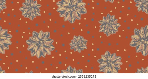 Pastel Succulent Floral Pattern Seamless Modern Botanical Design vector