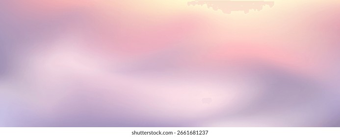 Gradiente de color pastel de la salida del sol de invierno. Fondo de Vector de gradiente simple moderno