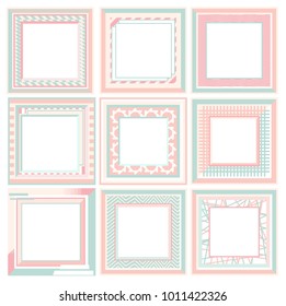 Set Vector Hand Drawn Vintage Frames Stock Vector (Royalty Free ...