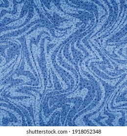 Pastel swirl seamless pattern. Repeated shibori pattern. Abstract tie dye background. Indigo texture. Repeating blue design print. Grunge urban effect. Art dyed textile. Mottled faded fabric. Vector 