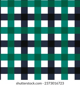 Pastel tablecloth gingham Vector Seamless Pattern. Navy blue and green checker background. Cottagecore Garden design. Homestead Farmhouse Summer Graphic Background