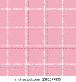 Pastel tablecloth gingham Vector Seamless Pattern. hand drawn doodle checker background. Cottagecore Garden design. Homestead Farmhouse Summer Graphic Background