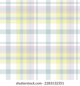 Pastel Tartan Pattern Fabric Vector Design the Resulting Blocks of Colour Repeat Vertically and Horizontally in a Distinctive Pattern of Squares and Lines Known as a Sett. Tartan Is Plaid