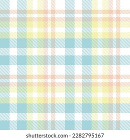 Pastel Tartan Pattern Fashion Design Texture the Resulting Blocks of Colour Repeat Vertically and Horizontally in a Distinctive Pattern of Squares and Lines Known as a Sett. Tartan Is Plaid