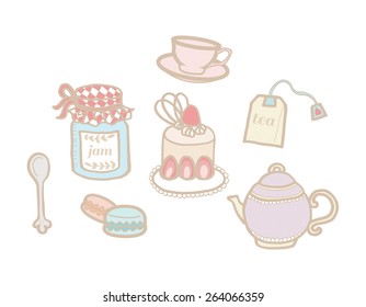 pastel tea party set