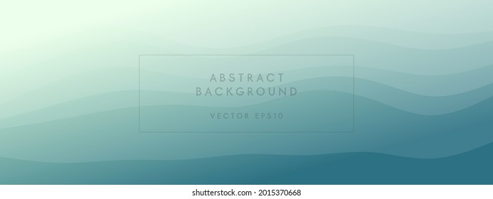 pastel teal green abstract modern background geometric peaks waves harmonious combined delicate colors. Trendy vector background 