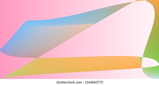 Pastel Technology Neon Layers Dynamic Gradient Mesh. Smooth Futuristic Multicolor Rainbow Modern Design. Color Pink Minimal Shape Trendy Background. Fluid Modern Psychedelic Digital Illustration.