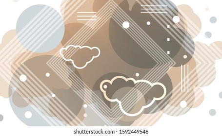 Pastel tender Multi-colored clouds trendy background art holiday vector Illustration