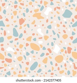 Pastel Terrazzo floor granito stone seamless background eps10