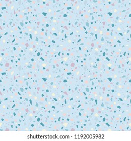 Pastel Terrazzo Seamless Pattern - Abstract Terrazzo design in pastel colors