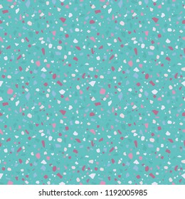 Pastel Terrazzo Seamless Pattern - Abstract Terrazzo design in pastel colors