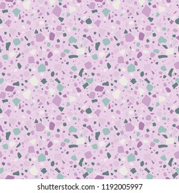 Pastel Terrazzo Seamless Pattern - Abstract Terrazzo design in pastel colors