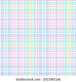 Pastel textured tweed. Seamless vector plaid pattern suitable for fashion, home decor and stationary.