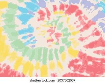 Pastel Tie Die Round. Yellow Hippie Textile. Colorful Psychedelic Background. Grunge Color Shirt. 60s Effect. Tye Dye Round. Purple Hippie Texture. Abstract Batik Fabric. Rainbow Tie Die Roll.