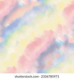 Tye Dye Seamless Pattern Rainbow Neon Abstract Modern Gradient