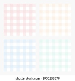 Pastel tiles motif seamless fabric pattern design set