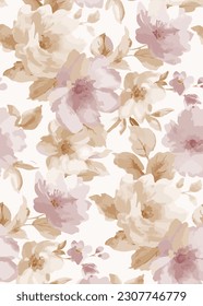 Pastel tone roses pattern carpet,curtain,rug style design