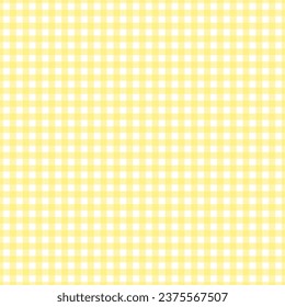 Pastel tone yellow color checked background pattern design.