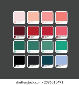 Pastel tones RGB color guide with hex code for UI UX design