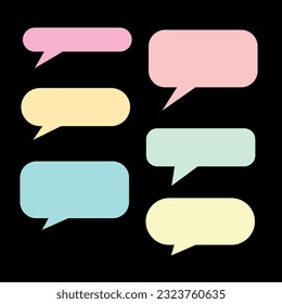 cuadro de texto de burbuja de voz en tonos pastel