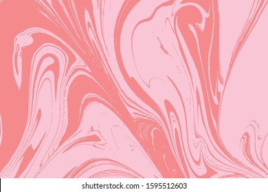 Pastel trendy colors. Swirls of marble and ripples of agate. Ancient oriental drawing technique. Trendy Ebru art. Luxury design. Vector.