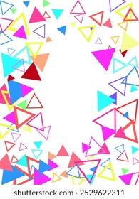Pastel Triangle Confetti Seamless Pattern. Simple whimsical minimal earthy 2 tone color. 