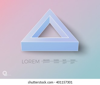 Pastel Triangle Emblem With a Lines Texture for Your Cover Page