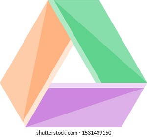 pastel triangle logo infographic soft