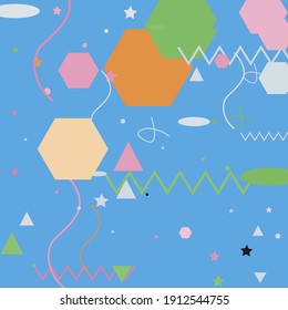 El Triángulo Pastel Plata Naranja Moderno Arte Hipster Sencillo Y Moderno. Las Líneas Rosa De Polígono Ovalan El Diseño Geométrico Gris Moderno. Calma negra caos tejidos ornamentales. Ilustración del vector verde azul de las sombras de Zigzag.